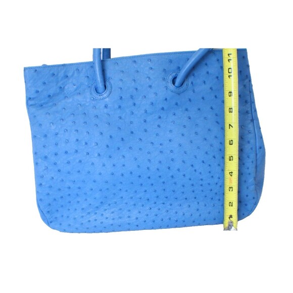 🔥 WH Petronela Blue Ostrich Handbag with Dust Bag - Luxurious Exotic Leather 🔥 - Picture 8 of 16